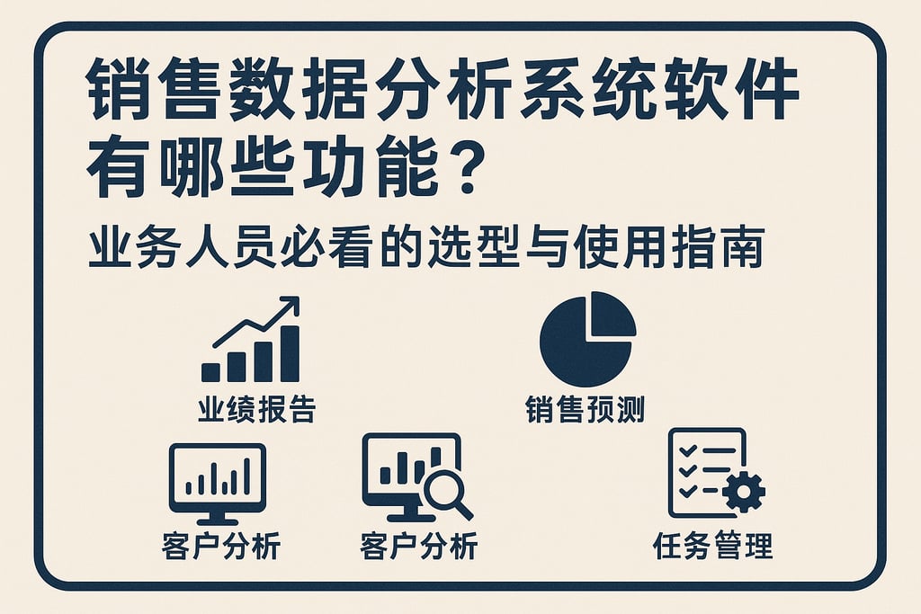销售数据分析系统软件有哪些功能？业务人员必看的选型与使用指南
