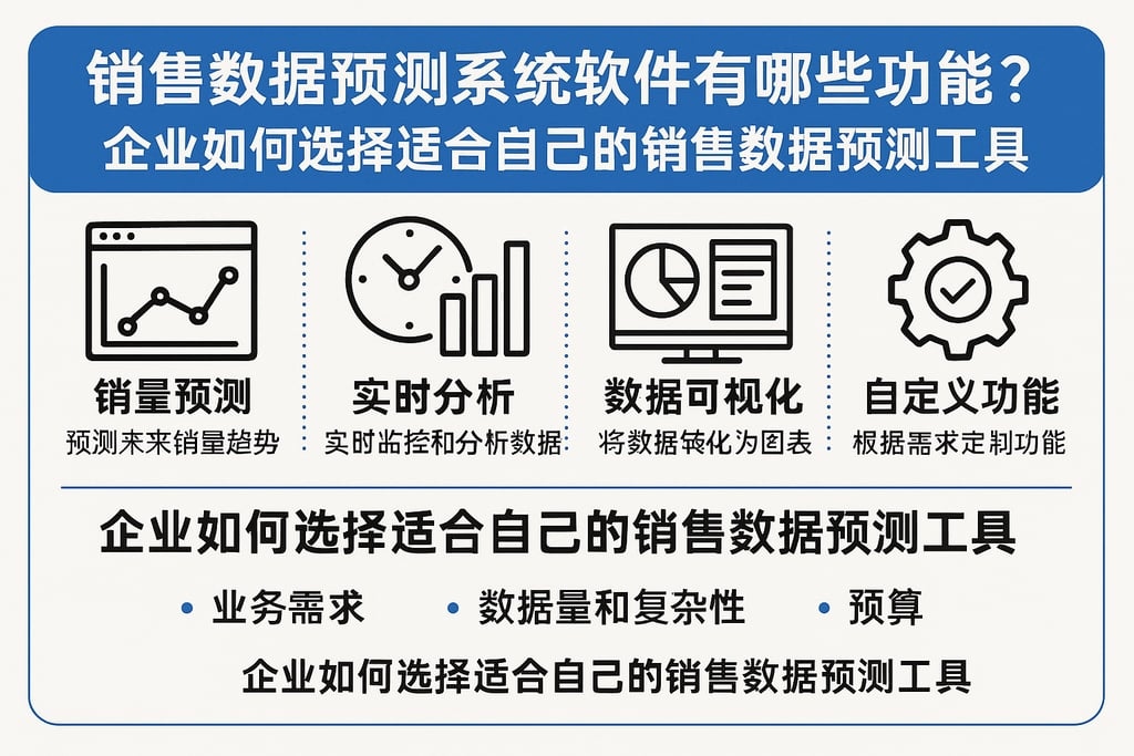 销售数据预测系统软件有哪些功能？企业如何选择适合自己的销售数据预测工具
