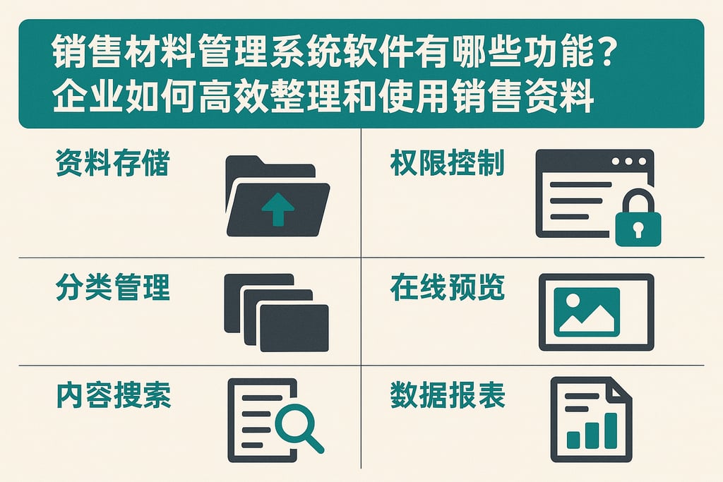 销售材料管理系统软件有哪些功能？企业如何高效整理和使用销售资料