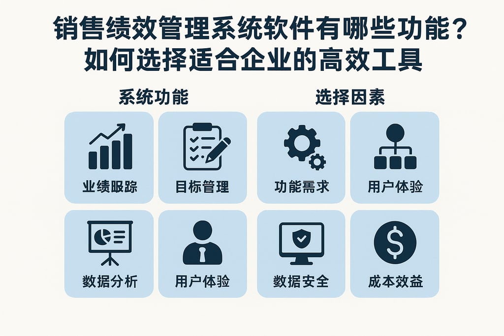 销售绩效管理系统软件有哪些功能？如何选择适合企业的高效工具