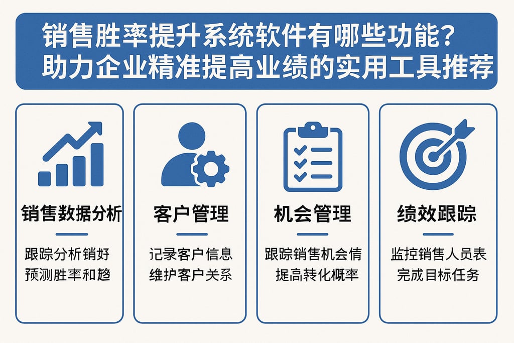 销售胜率提升系统软件有哪些功能？助力企业精准提高业绩的实用工具推荐