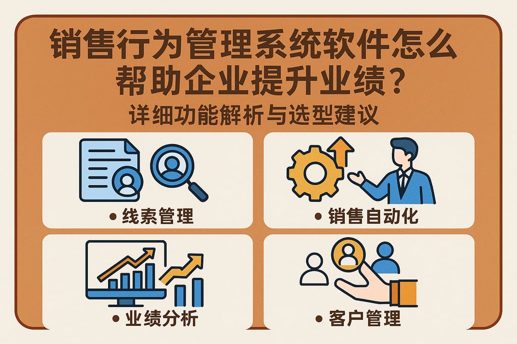 销售行为管理系统软件怎么帮助企业提升业绩？详细功能解析与选型建议
