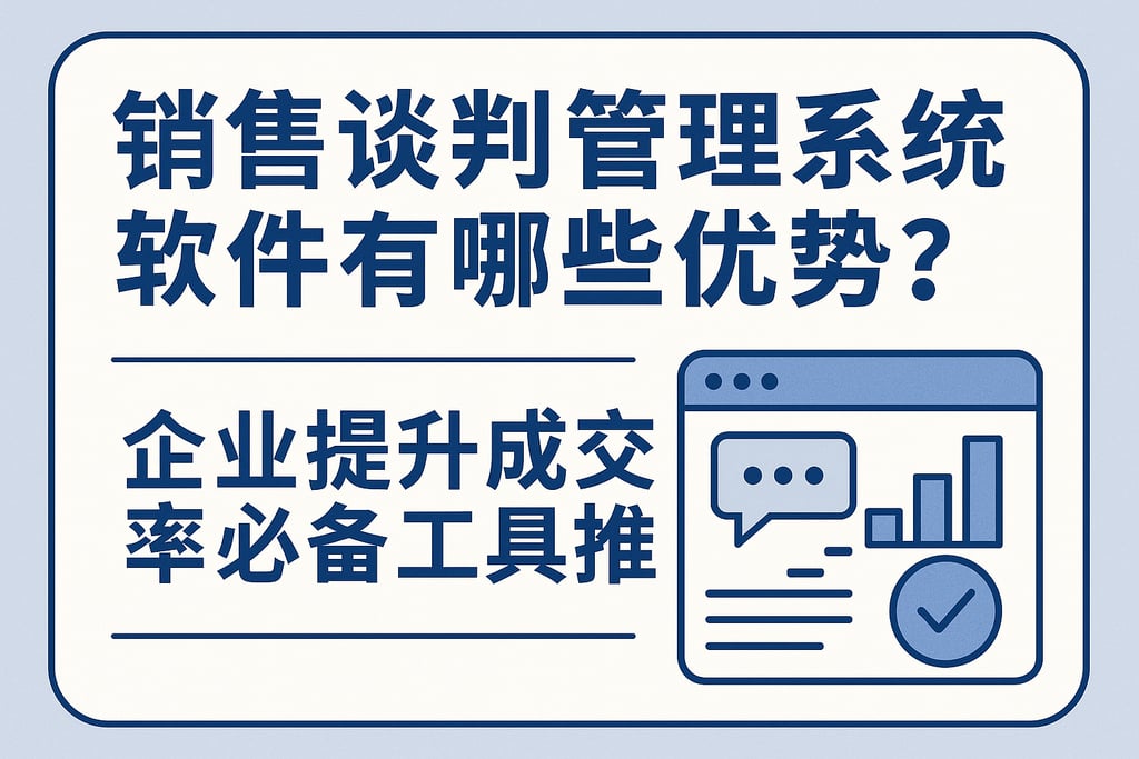 销售谈判管理系统软件有哪些优势？企业提升成交率必备工具推荐