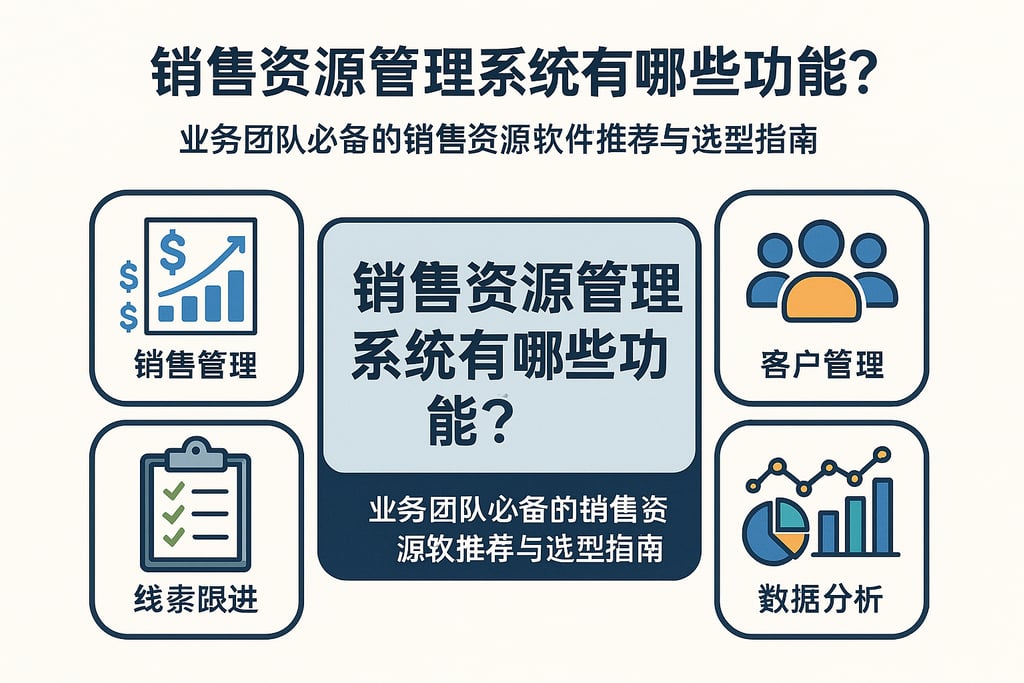 销售资源管理系统有哪些功能？业务团队必备的销售资源软件推荐与选型指南