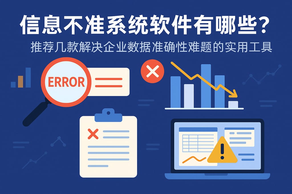 信息不准系统软件有哪些？推荐几款解决企业数据准确性难题的实用工具