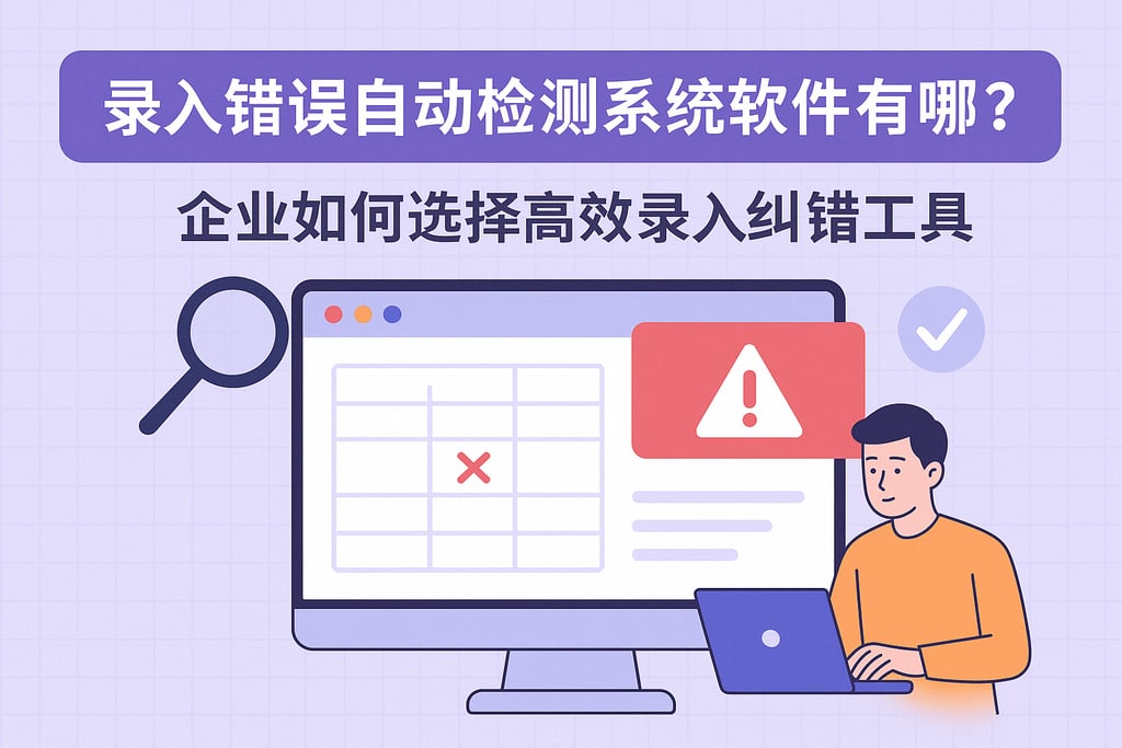 录入错误自动检测系统软件有哪些？企业如何选择高效录入纠错工具