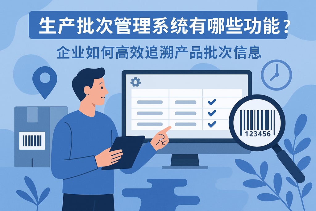 生产批次管理系统有哪些功能？企业如何高效追溯产品批次信息