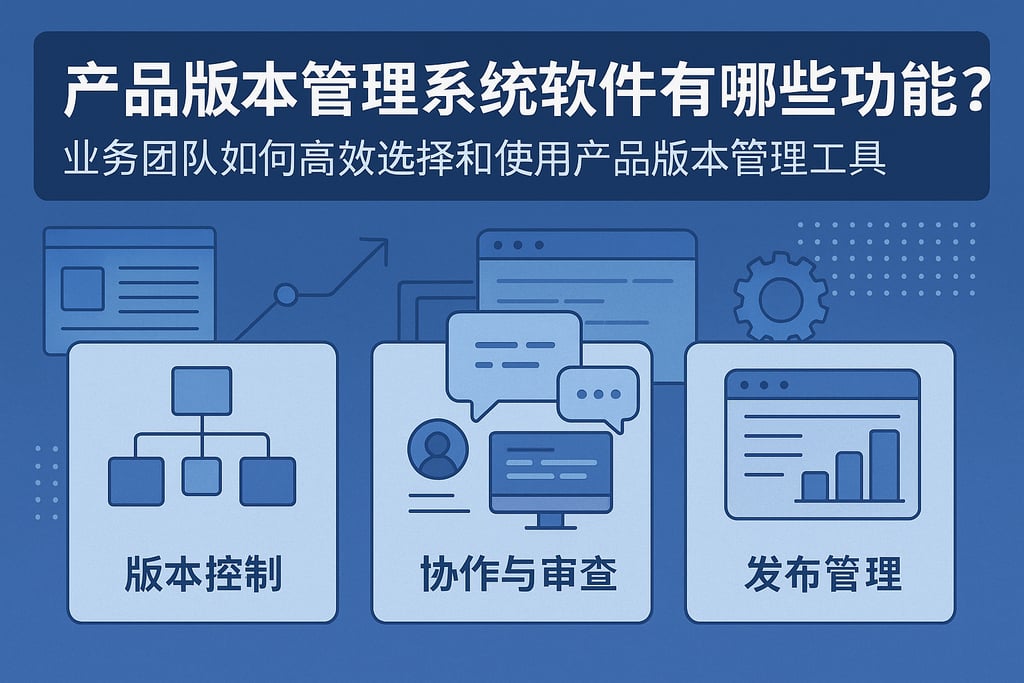 产品版本管理系统软件有哪些功能？业务团队如何高效选择和使用产品版本管理工具
