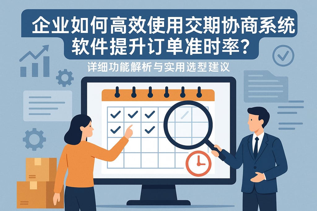 企业如何高效使用交期协商系统软件提升订单准时率？详细功能解析与实用选型建议