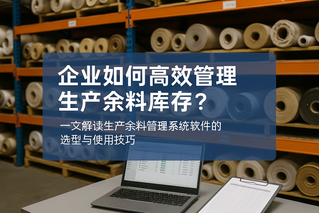 企业如何高效管理生产余料库存？一文解读生产余料管理系统软件的选型与使用技巧