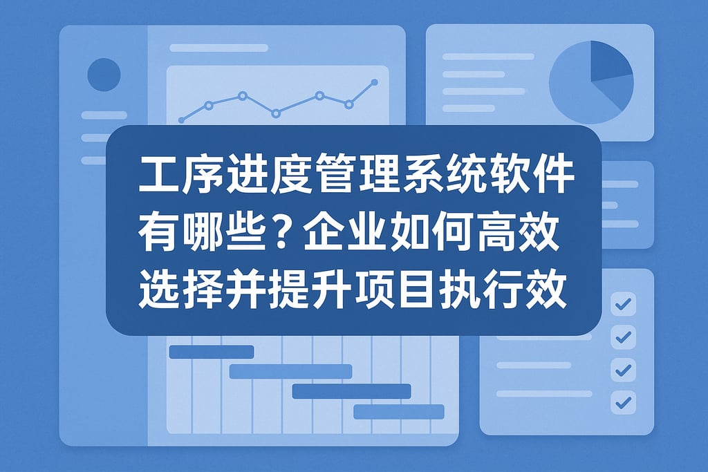 工序进度管理系统软件有哪些？企业如何高效选择并提升项目执行效率