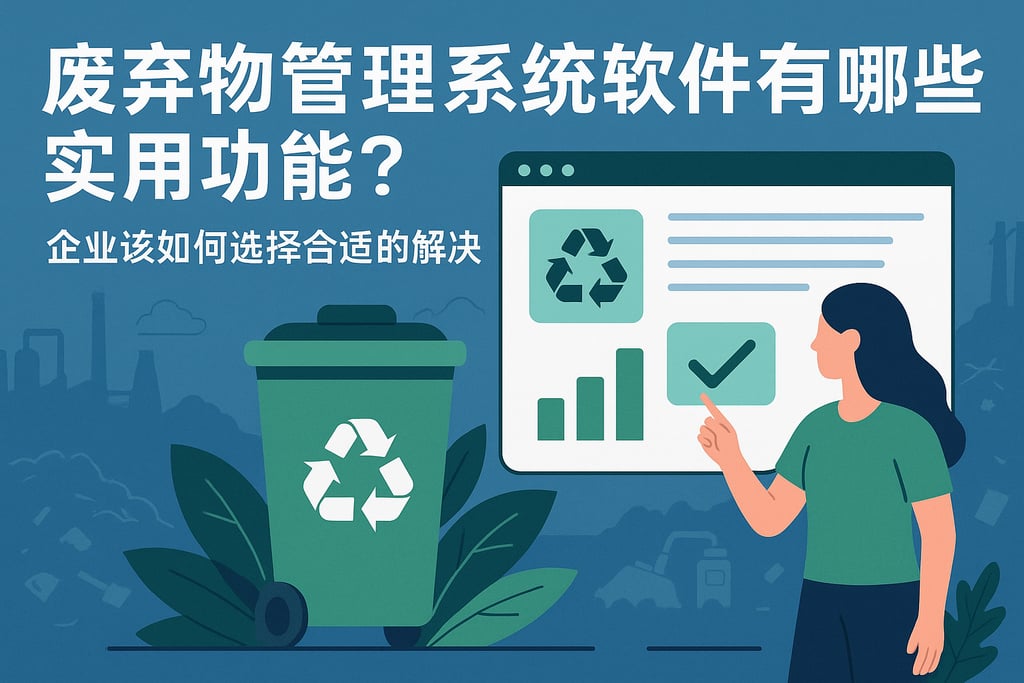 废弃物管理系统软件有哪些实用功能？企业该如何选择合适的解决方案
