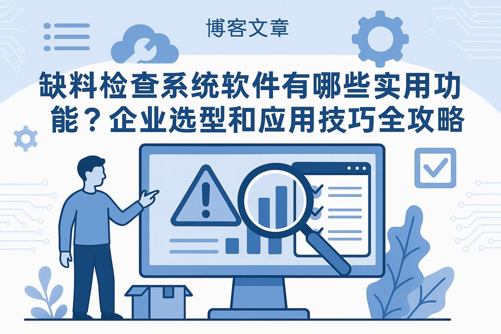 缺料检查系统软件有哪些实用功能？企业选型和应用技巧全攻略
