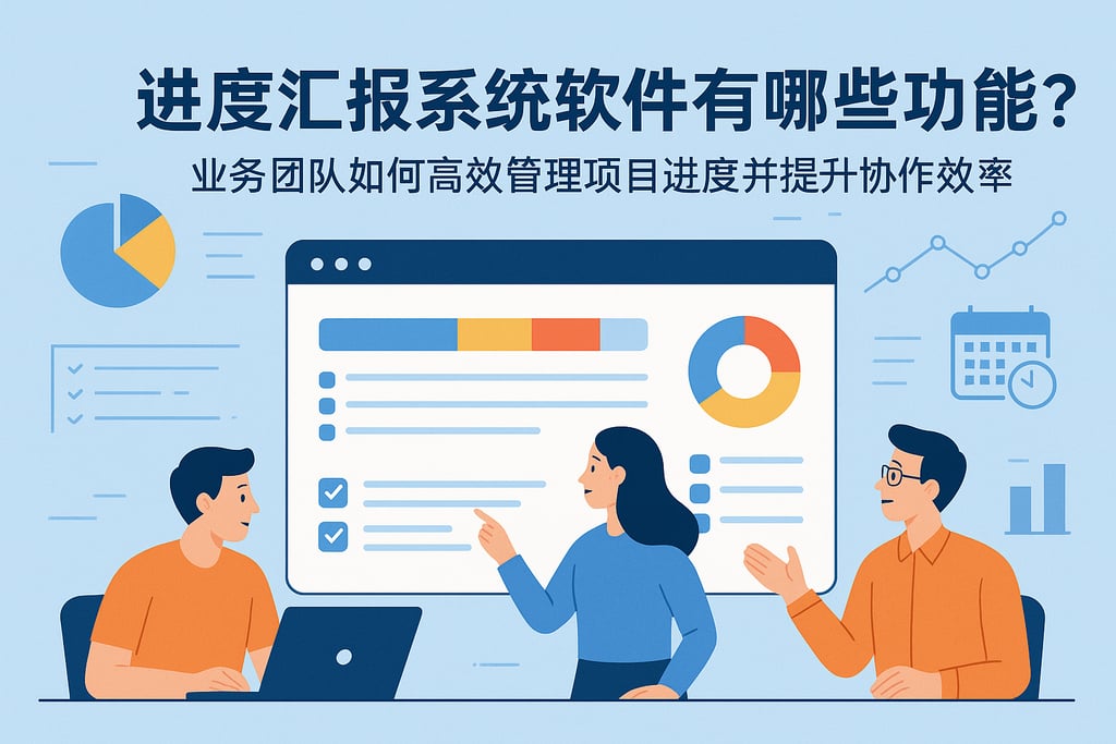 进度汇报系统软件有哪些功能？业务团队如何高效管理项目进度并提升协作效率