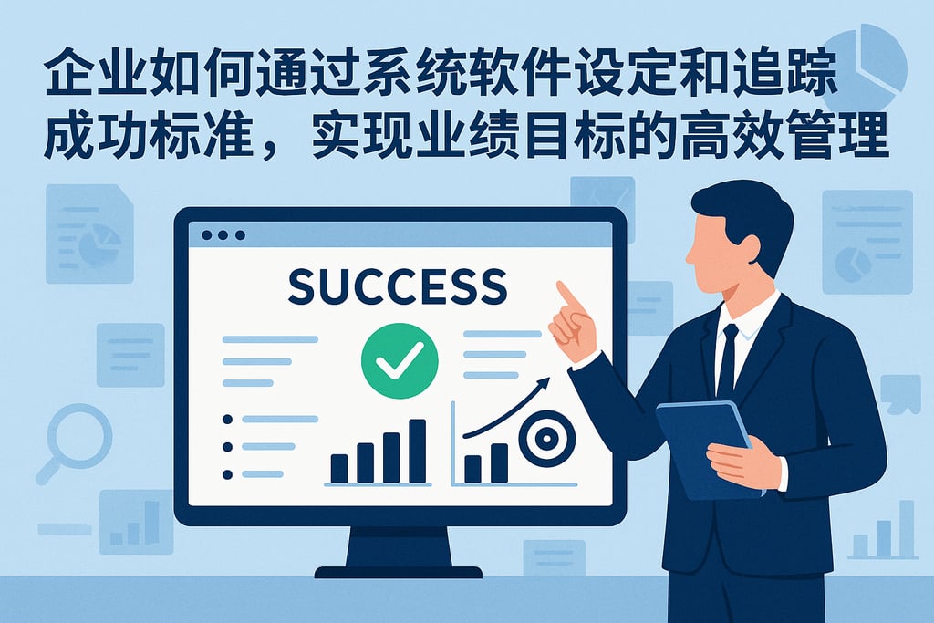 企业如何通过系统软件设定和追踪成功标准，实现业绩目标的高效管理