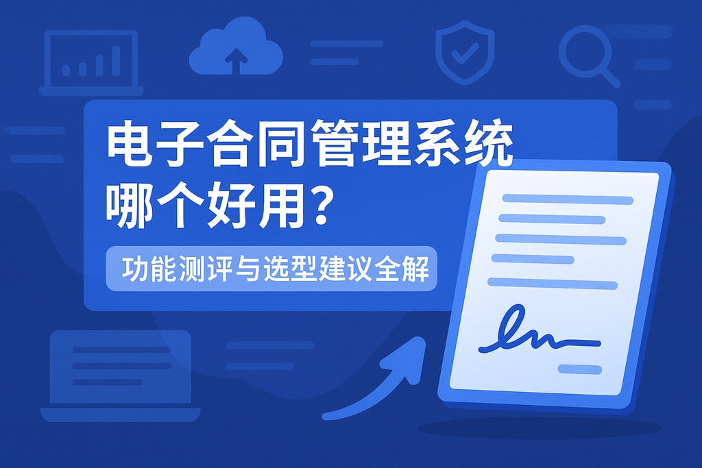 电子合同管理系统哪个好用？功能测评与选型建议全解