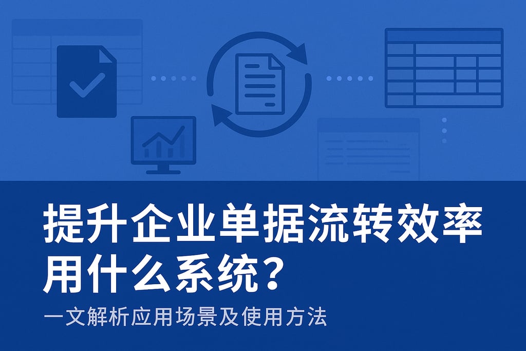 企业单据流转效率提升用什么系统？一文解析应用场景及使用方法