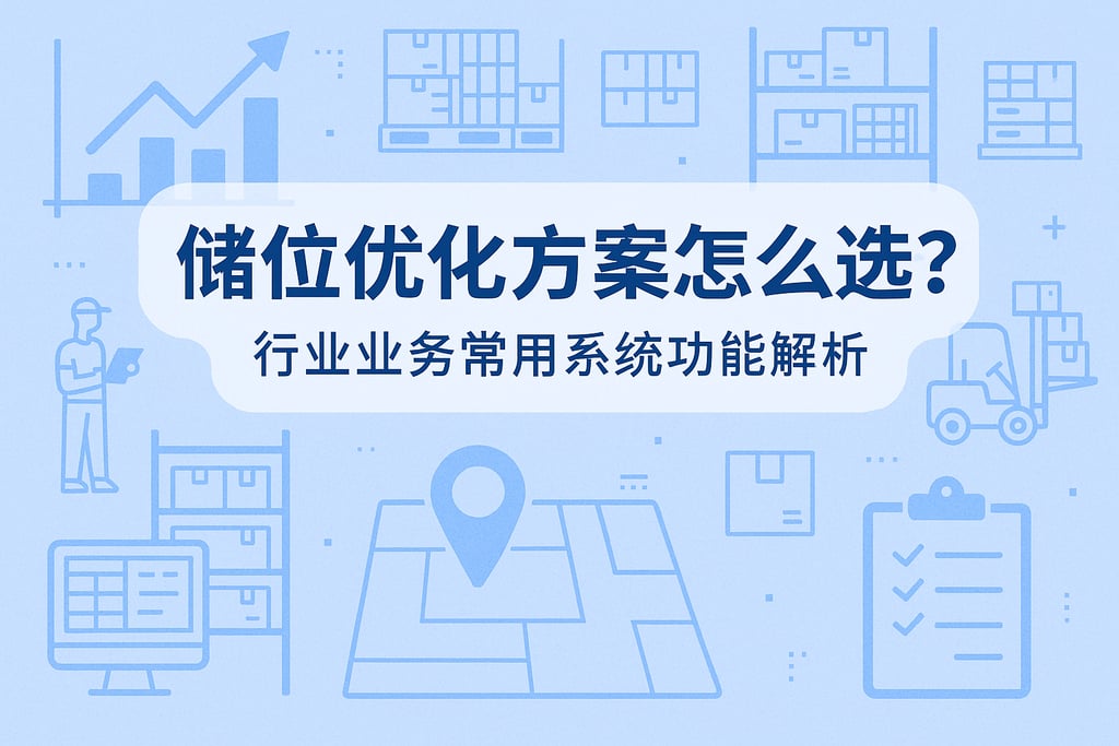 储位优化方案怎么选？行业业务常用系统功能解析