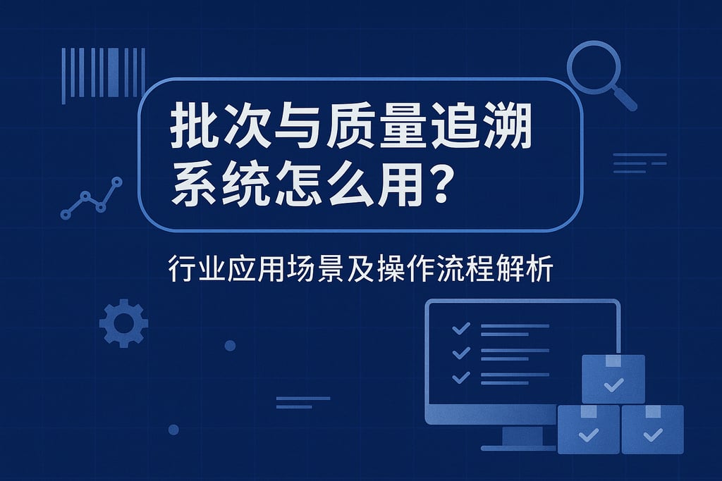 批次与质量追溯系统怎么用？行业应用场景及操作流程解析