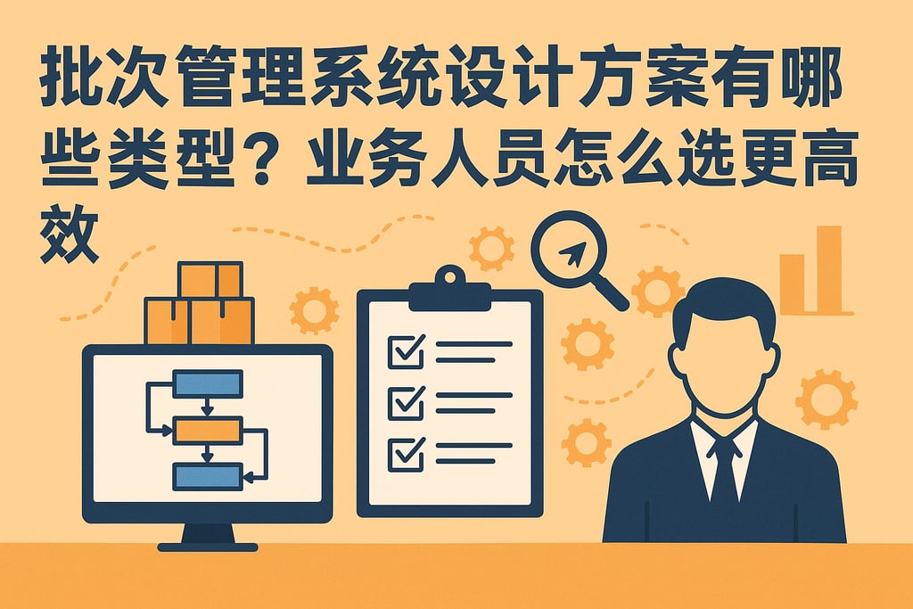 批次管理系统设计方案有哪些类型？业务人员怎么选更高效