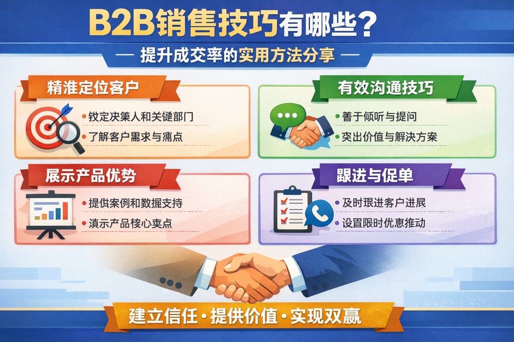 B2B销售技巧有哪些？提升成交率的实用方法分享