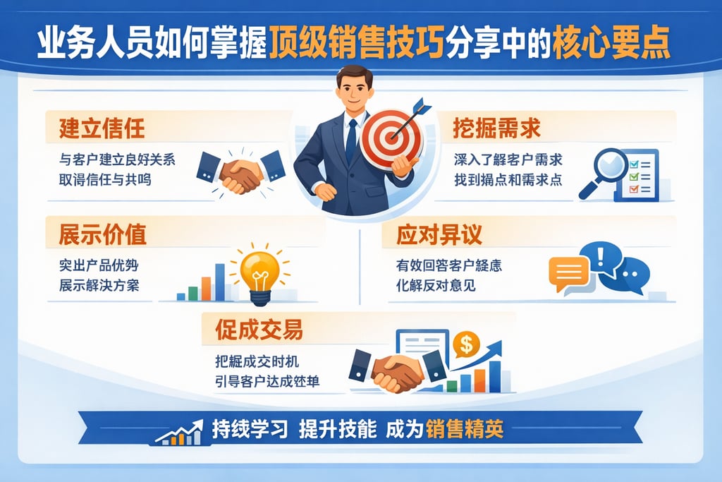 业务人员如何掌握顶级销售技巧分享中的核心要点