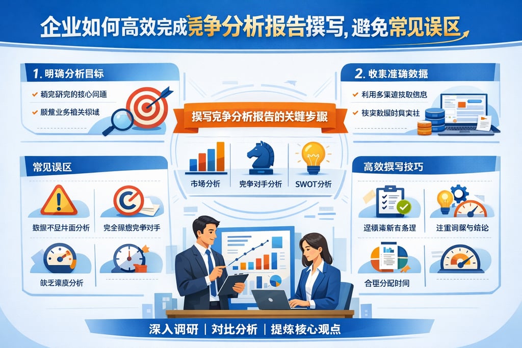 企业如何高效完成竞争分析报告撰写，避免常见误区