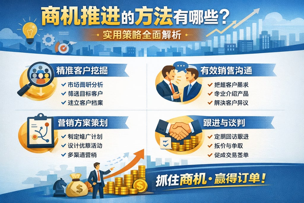 商机推进的方法有哪些？实用策略全面解析