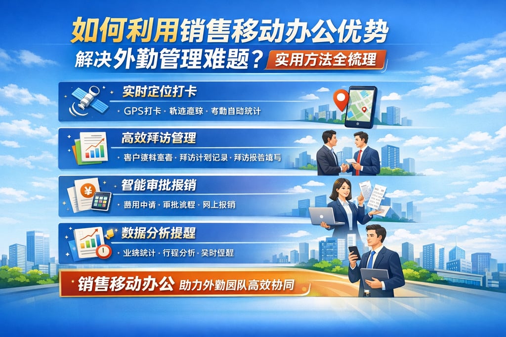 如何利用销售移动办公优势解决外勤管理难题？实用方法全梳理