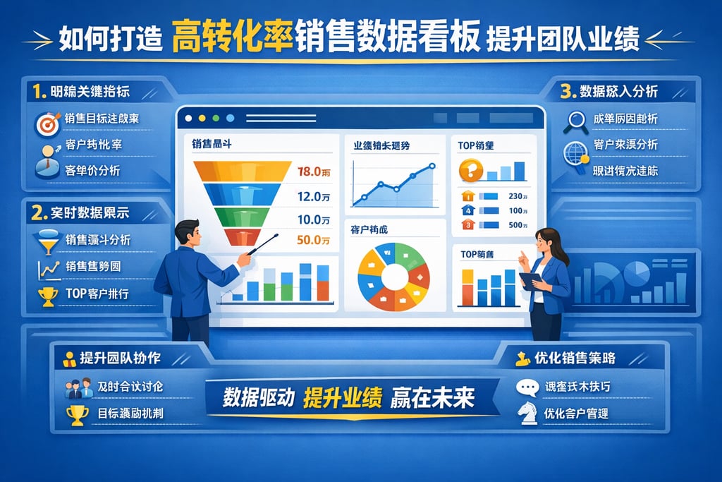 如何打造高转化率销售数据看板提升团队业绩