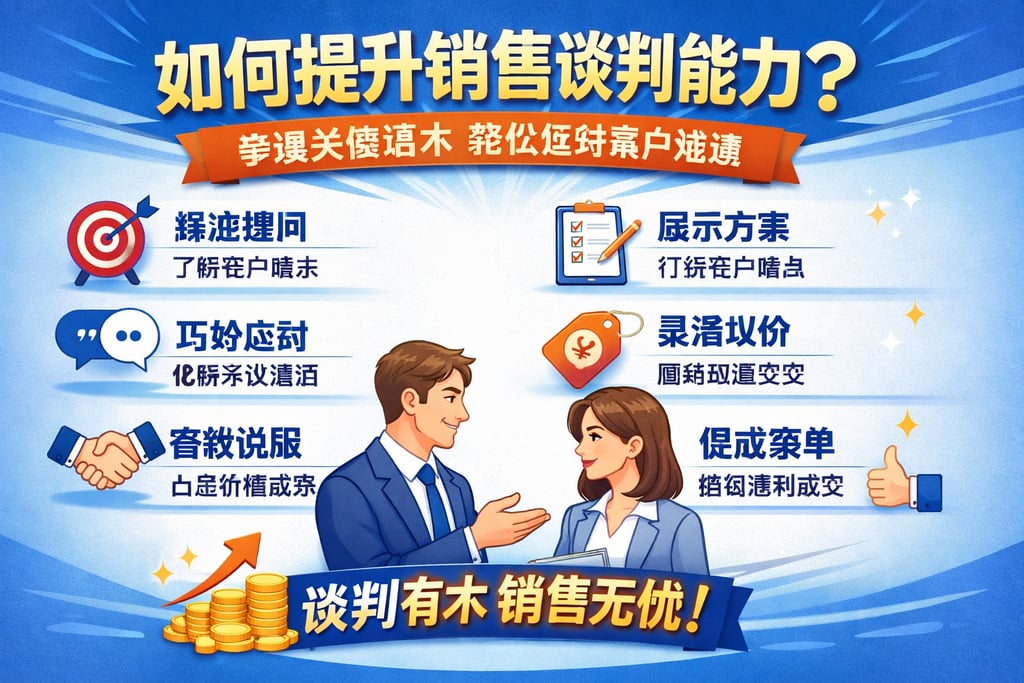 如何提升销售谈判能力？掌握关键话术轻松应对客户难题