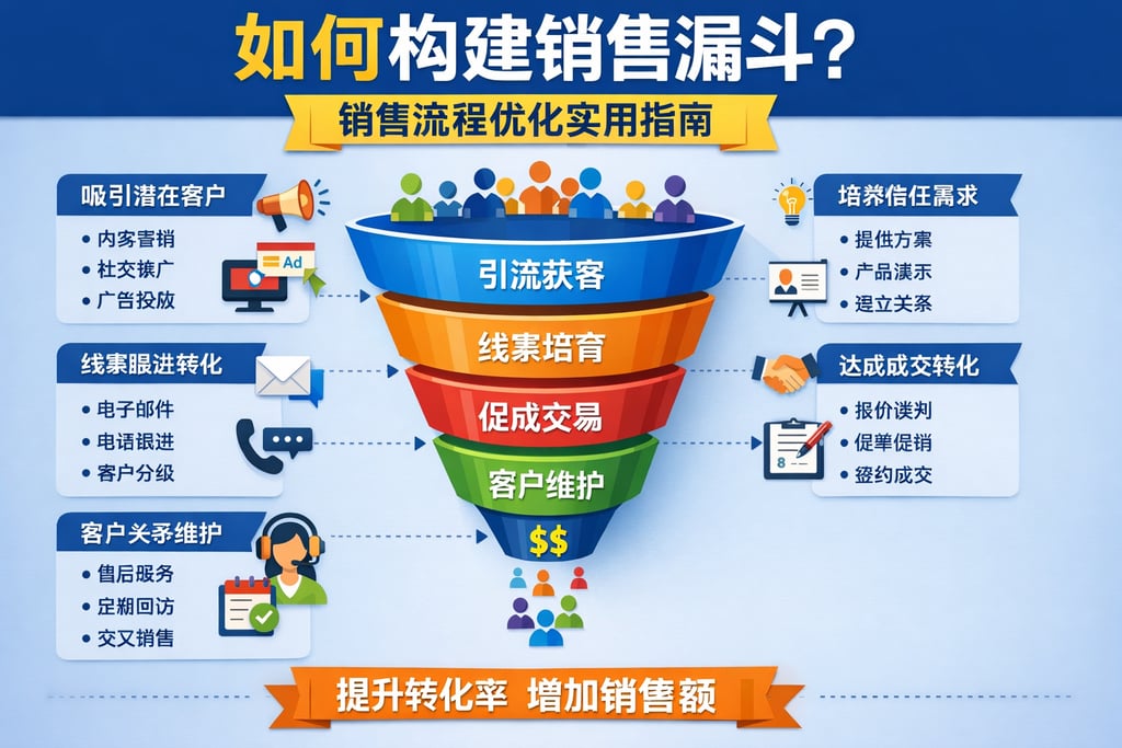如何构建销售漏斗？销售流程优化实用指南
