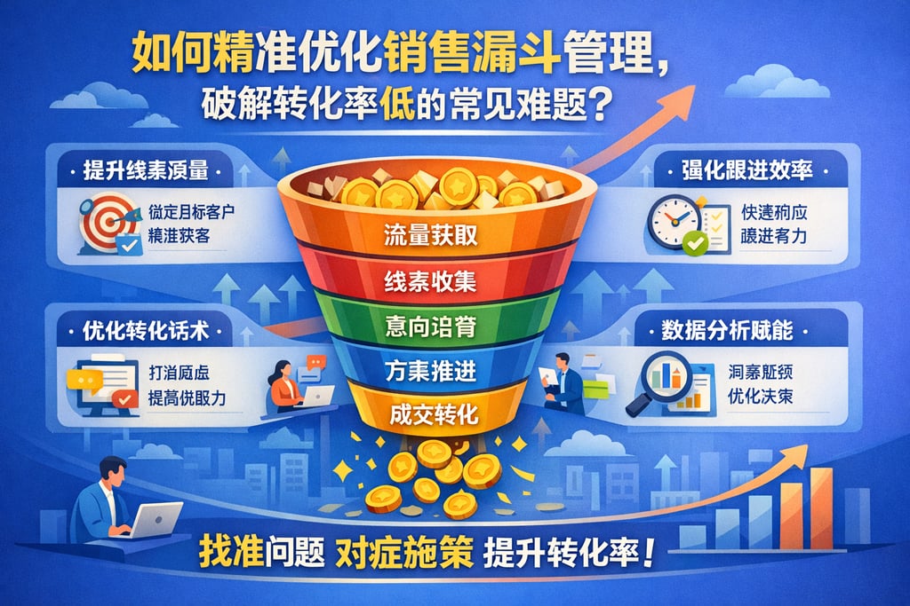 如何精准优化销售漏斗管理，破解转化率低的常见难题？