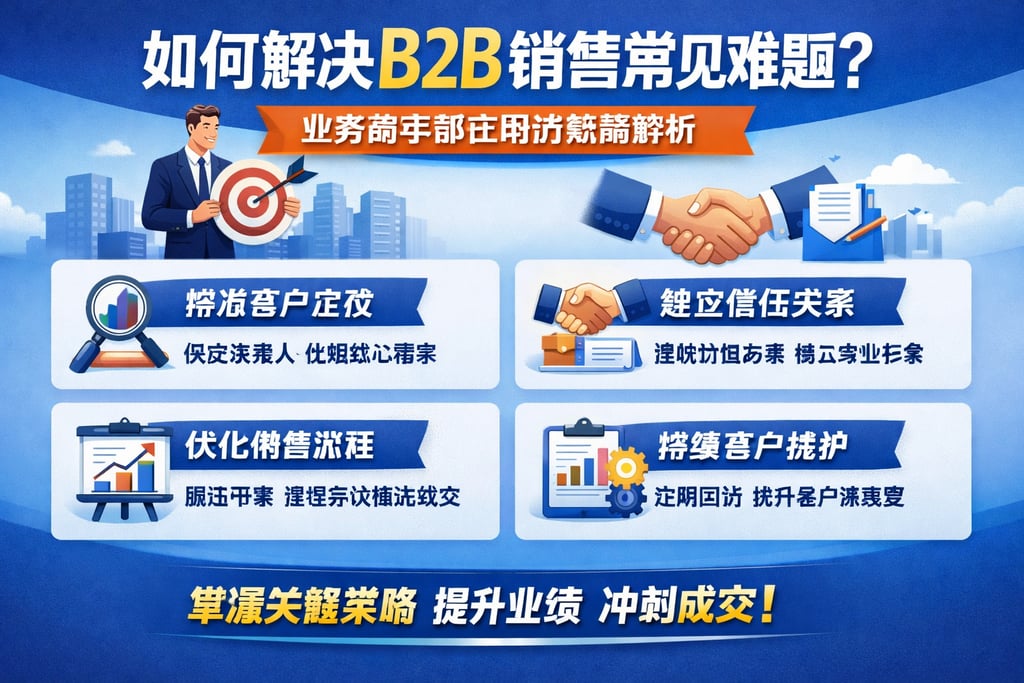 如何解决B2B销售常见难题？业务高手都在用的策略解析