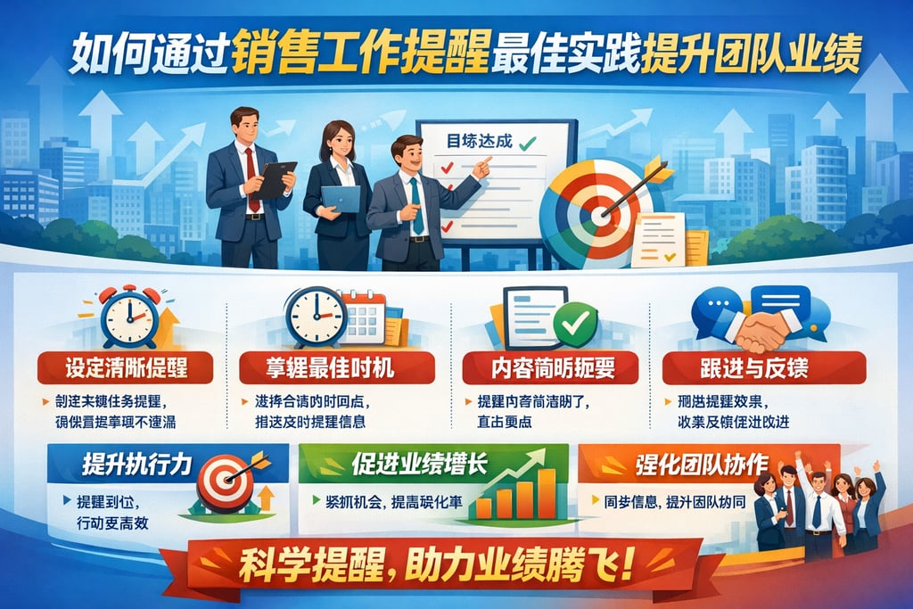 如何通过销售工作提醒最佳实践提升团队业绩