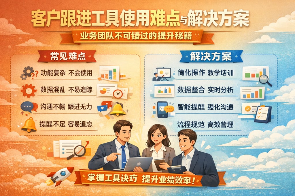 客户跟进工具使用难点与解决方案，业务团队不可错过的提升秘籍