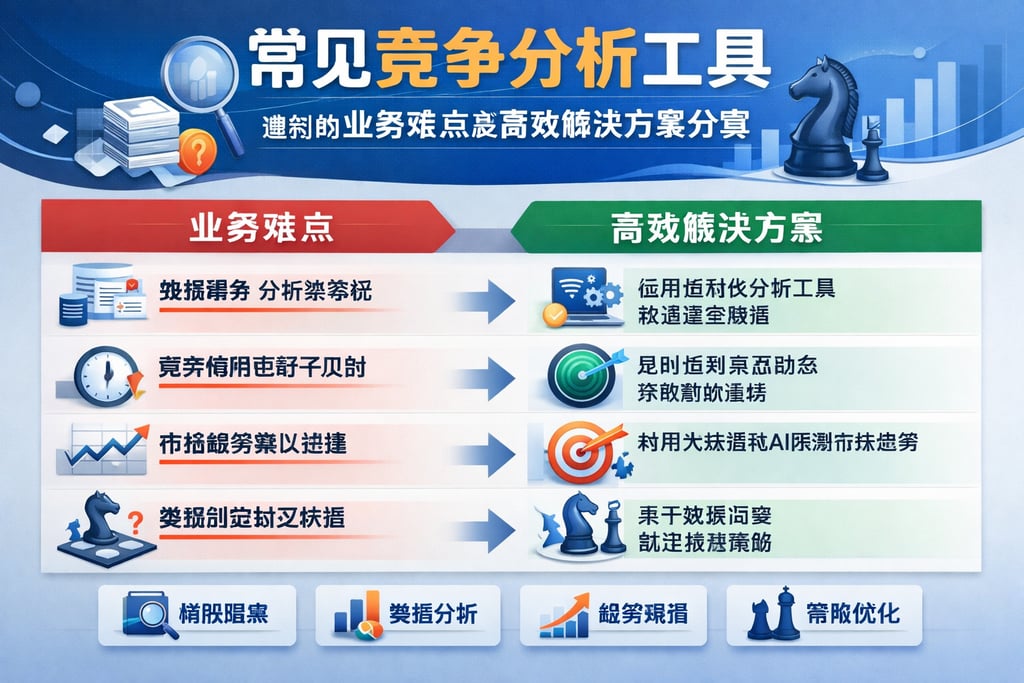 常见竞争分析工具遇到的业务难点及高效解决方案分享
