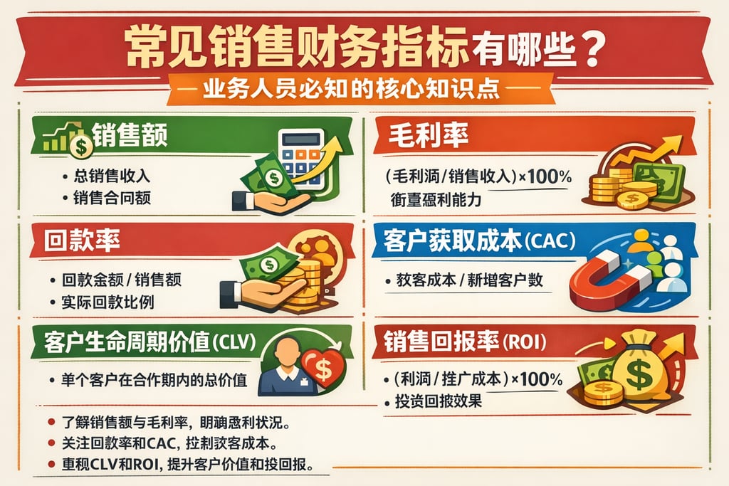 常见销售财务指标有哪些？业务人员必知的核心知识点