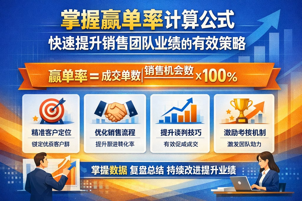 掌握赢单率计算公式，快速提升销售团队业绩的有效策略