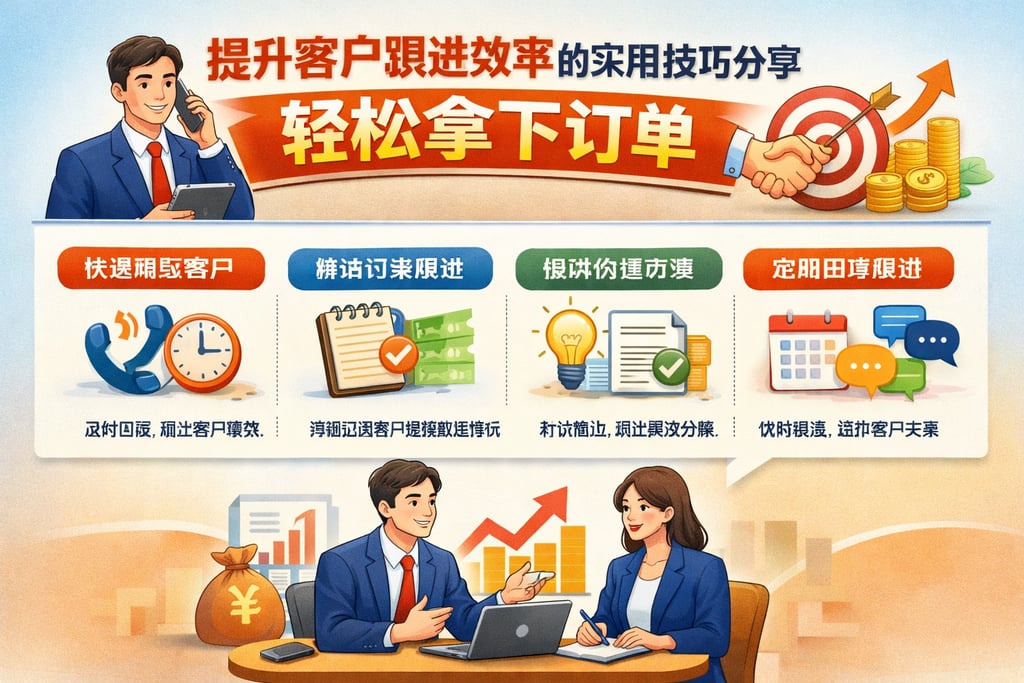 提升客户跟进效率的实用技巧分享，轻松拿下订单