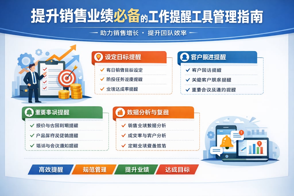 提升销售业绩必备的工作提醒工具管理指南
