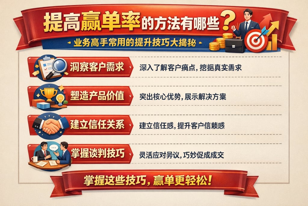 提高赢单率的方法有哪些？业务高手常用的提升技巧大揭秘