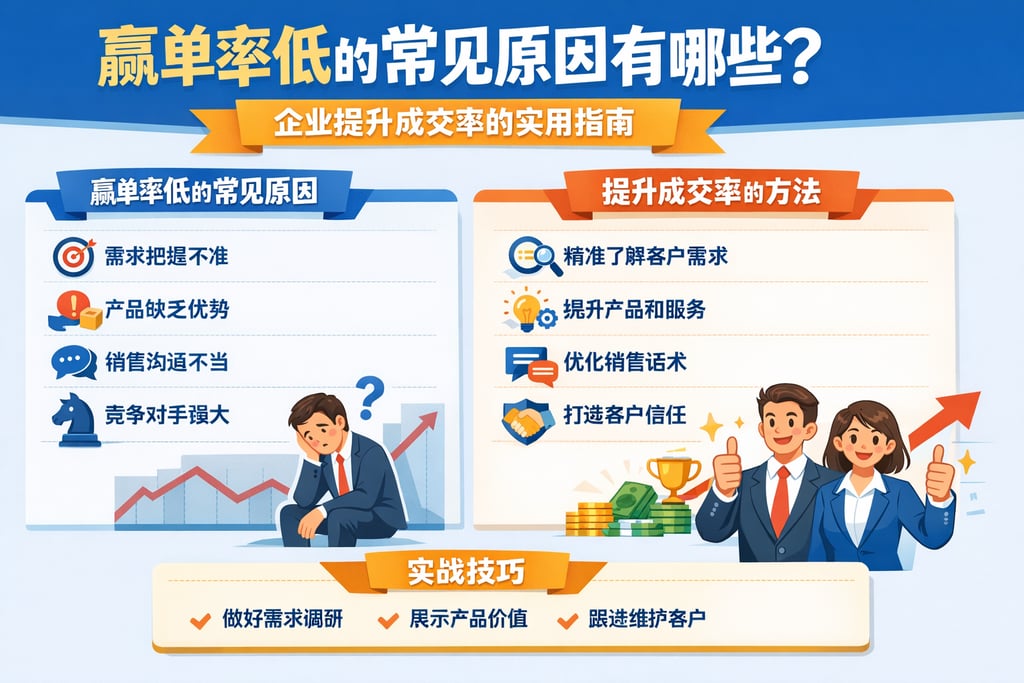 赢单率低的常见原因有哪些？企业提升成交率的实用指南