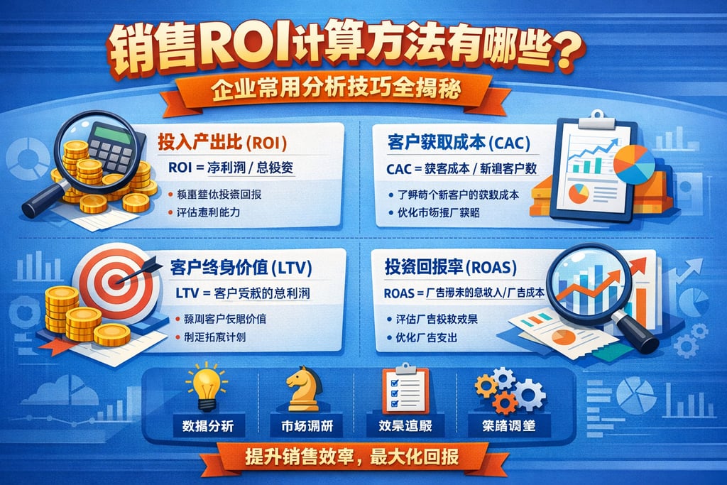 销售ROI计算方法有哪些？企业常用分析技巧全揭秘