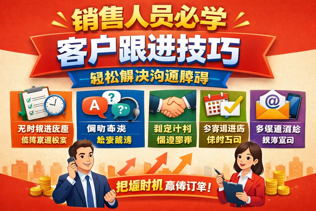 销售人员必学客户跟进技巧，轻松解决沟通障碍