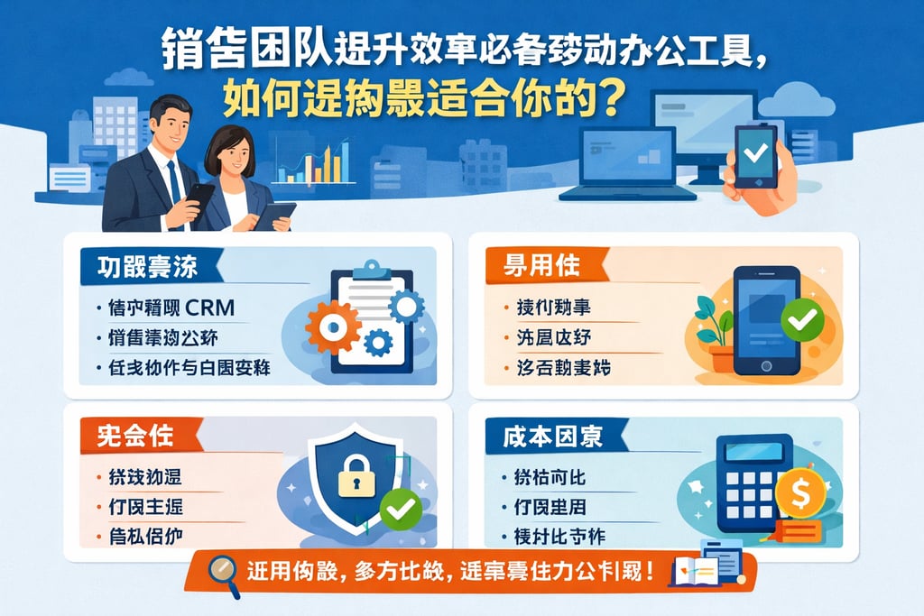 销售团队提升效率必备移动办公工具，如何选购最适合你的？