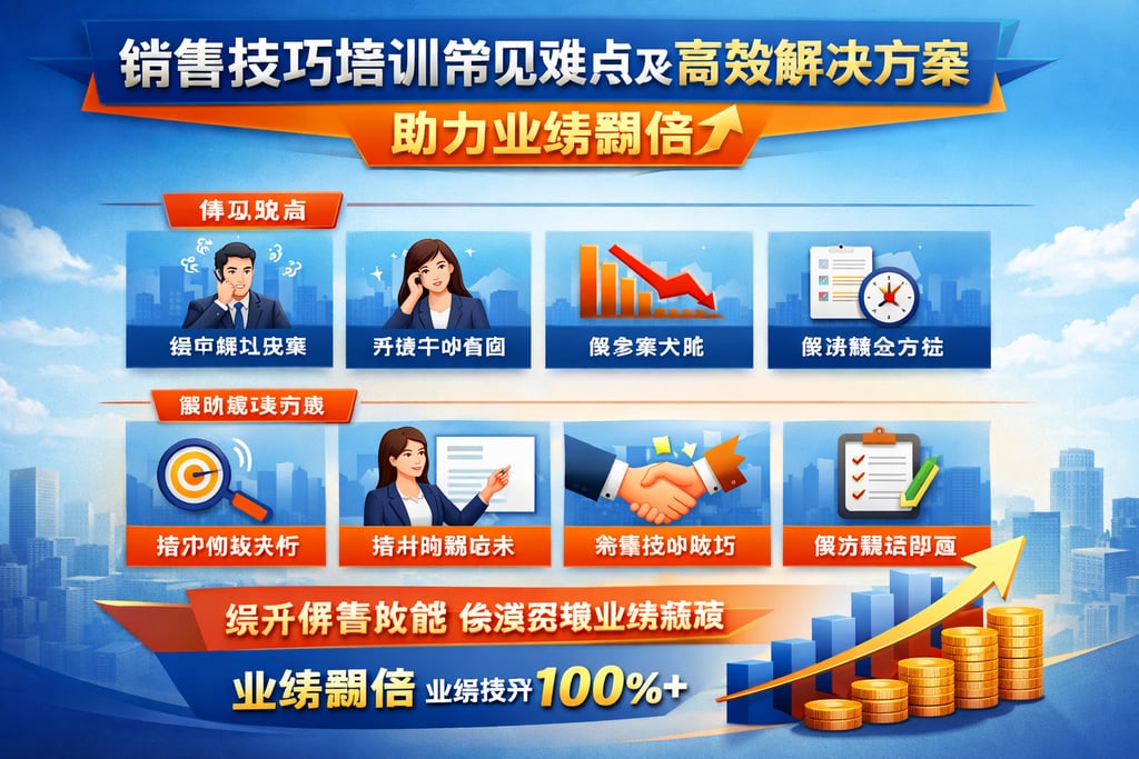 销售技巧培训常见难点及高效解决方案，助力业绩翻倍