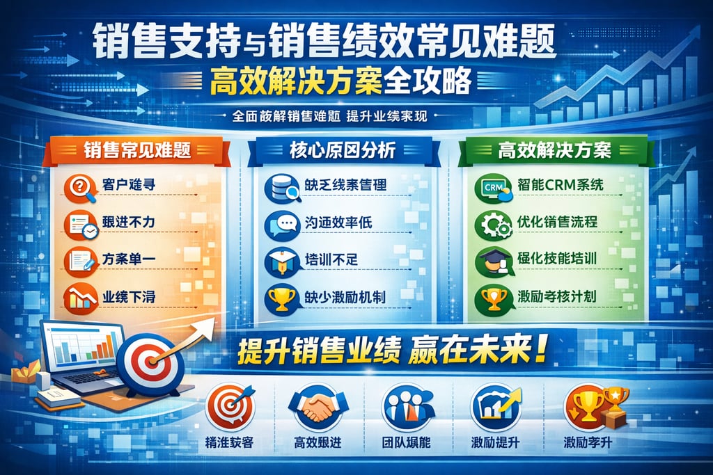 销售支持与销售绩效常见难题及高效解决方案全攻略