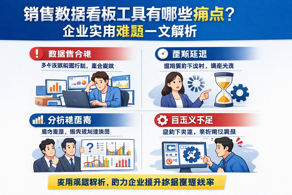 销售数据看板工具有哪些痛点？企业实用难题一文解析