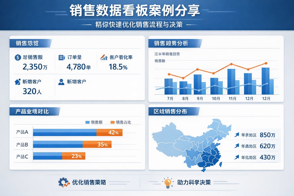 销售数据看板案例分享：帮你快速优化销售流程与决策